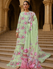 Staple Super Soft Karandi 3pc printed suit (Unstitched)