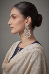 LAWN CRYSTAL CONTRAST CHICKAN KARI SHAWL
