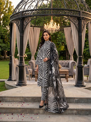 ZEBRA Digital AIR JET DOBBY DORIA SUPREME QUALITY COTTON with Light weight Pure Crinkle Digital Dupatta 3pc Suit (Unstitched)