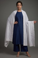 LAWN CRYSTAL CONTRAST CHICKAN KARI SHAWL