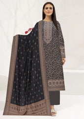 DARK GREY & BEIGE 3pc Premium linen suit with linen dupatta (Unstitched)