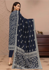 NAVY BLUE 3pc Premium linen pasted suit with linen dupatta (Unstitched)