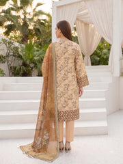 BISCUITTI & BROWN Digital Printed 3pc Suit with Luxury Voile Dupatta(Unstitched)