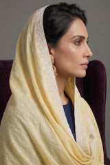 LAWN CRYSTAL CONTRAST CHICKAN KARI SHAWL