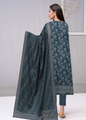 PEACOCK BLUE 3Pc Premium Dhanak Printed Suits (Unstitched)