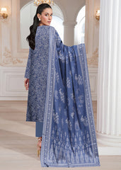 BLUE BERRY 3Pc Premium Dhanak Printed Suits (Unstitched)