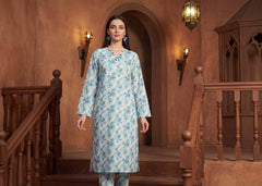 SKY ,PISTACHIO & TEAL BLUE Floral Premium Classic Slub Lawn 2pc (Unstitched)
