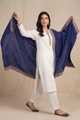 Swiss Multi Twin Sequins Border Shawl