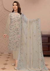 SKIN, MEHNDI GREEN AND PINK Chiffon Embroidered 3Pc Suit (Unstitched)