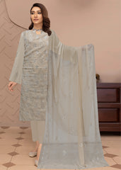 SKIN Chiffon Embroidered 3Pc Suit (Unstitched)