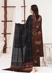 SHADES OF BROWN Lawn Full Suit 3 pc with Fancy Diamond Dupatta (Unstitched)
