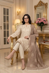 HAZEL WOOD Supreme Lawn 3pc suit with Luxury Voile Dupatta