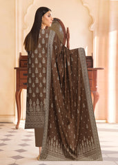 ASH BROWN 3Pc Premium Dhanak Printed Suits (Unstitched)