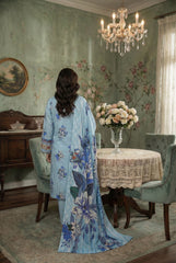 FEROZI & BLUE FLORAL Printed Premium Lawn 3pc Suit (Unstitched)