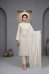 Chiffon Embroidered 3Pc Suit (Unstitched)
