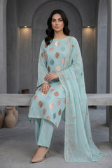 Chiffon Embroidered 3Pc Suit (Unstitched)