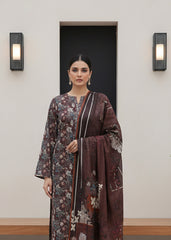 BROWN STONE WITH MULTI PRINT Printed Premium Lawn Full Suit 3pc Suit (Unstitched)