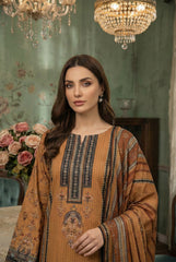 MASTARD MOTIF Printed Premium Lawn 3pc Suit (Unstitched)