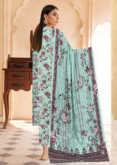 SAGE GREEN AND PURPLE 3pc Premium Doria linen suit with linen dupatta (Unstitched)