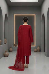 Chiffon Embroidered 3Pc Suit (Unstitched)
