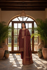 JAM PURPLE 3Pc Premium Dhanak Printed Suits (Unstitched)