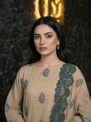 HAZEL WOOD Chiffon Embroidered 3Pc Suit (Unstitched)