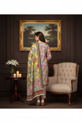 MULTI COMBO ,Khaddar Printed Suit with Khaddar Printed Dupatta 3pc Unstitched