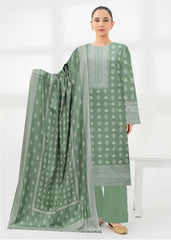 PEPPERMINT GREEN 3Pc Premium Dhanak Printed Suits (Unstitched)