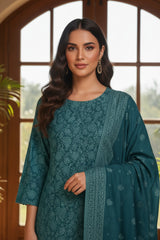 SKOBELOFF FEROZI 3Pc Premium Dhanak Printed Suits (Unstitched)