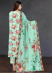 MINT GREEN , PINK 3pc Premium linen suit with linen dupatta (Unstitched)