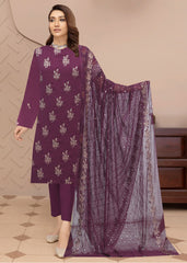 DARK PLUM GOLD Organza Embroidered with Beads & Sequence 3Pc Suit (Unstitched)