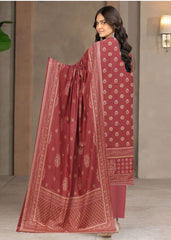 CHINA ROSE PINK 3Pc Premium Dhanak Printed Suits (Unstitched)