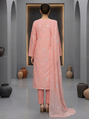 BLUSHING PEACH LAWN Embroidered 3Pc Suit (Unstitched)
