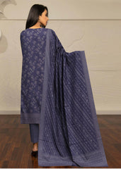 IMPERIAL BLUE 3Pc Premium Dhanak Printed Suits (Unstitched)