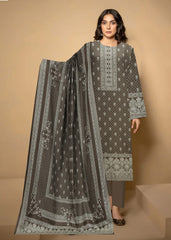 KHAKI GREEN 3Pc Premium Dhanak Printed Suits (Unstitched)