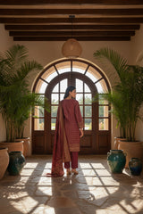 BOYSENBERRY MAHROON 3Pc Premium Dhanak Printed Suits (Unstitched)