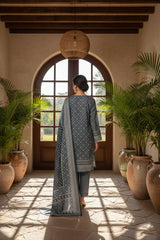 STORM CLOUD GREY 3Pc Premium Dhanak Printed Suits (Unstitched)