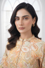 LIGHT CREAM WITH MULTI PRINT Printed Premium Lawn Full Suit 3pc Suit (Unstitched)