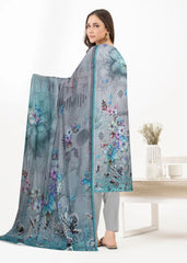 GREY Digital Printed Premium Lawn 3pc Suit (Unstitched)