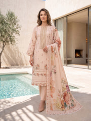 MISTY ROSE Premium Classic Lawn 3pc Suit with Light Weight Voile Dupatta (Unstitched)