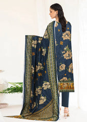 NAVY BLUE, LIGHT BROWN & MUSTARD Lawn Printed 3Pc Suit (Unstitched)