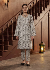 BLACK & CREAM Premium Classic Lawn 2pc (Unstitched)
