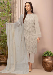 SKIN Chiffon Embroidered 3Pc Suit (Unstitched)