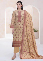 CHAMPAGNE 3Pc Premium Dhanak Printed Suits (Unstitched)