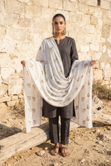 EMBROIDERED LAWN BORING LEHRIA WITH SEQUINS WORK SHAWL