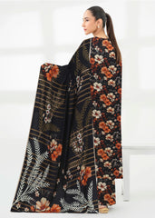 SHADES OF BROWN WITH BLACK BASE 3pc Premium Doria linen suit with linen dupatta (Unstitched)