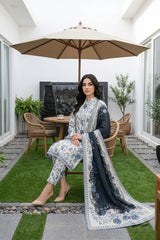 Digital Printed Premium Lawn Full suit with Fancy Diamond Dupatta 3pc(Unstitched)